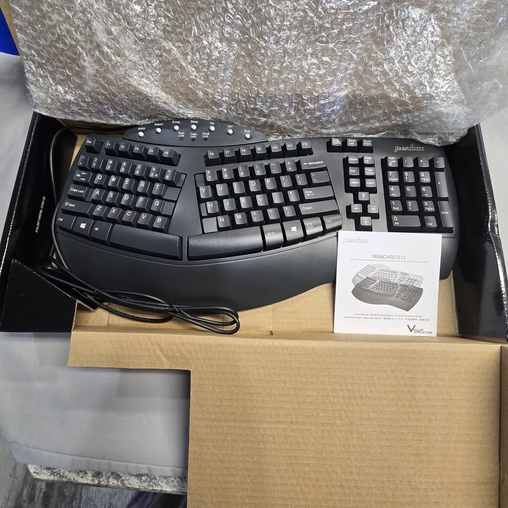 Perixx Periboard-512 Ergonomic Keyboard Full Size Palm Rest 1.8MDurable Cable - Picture 4 of 7